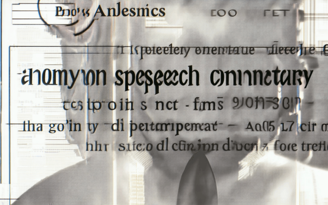 Anonymous Speech Commentary: Exploring Free Speech Limits and Legal Safeguards